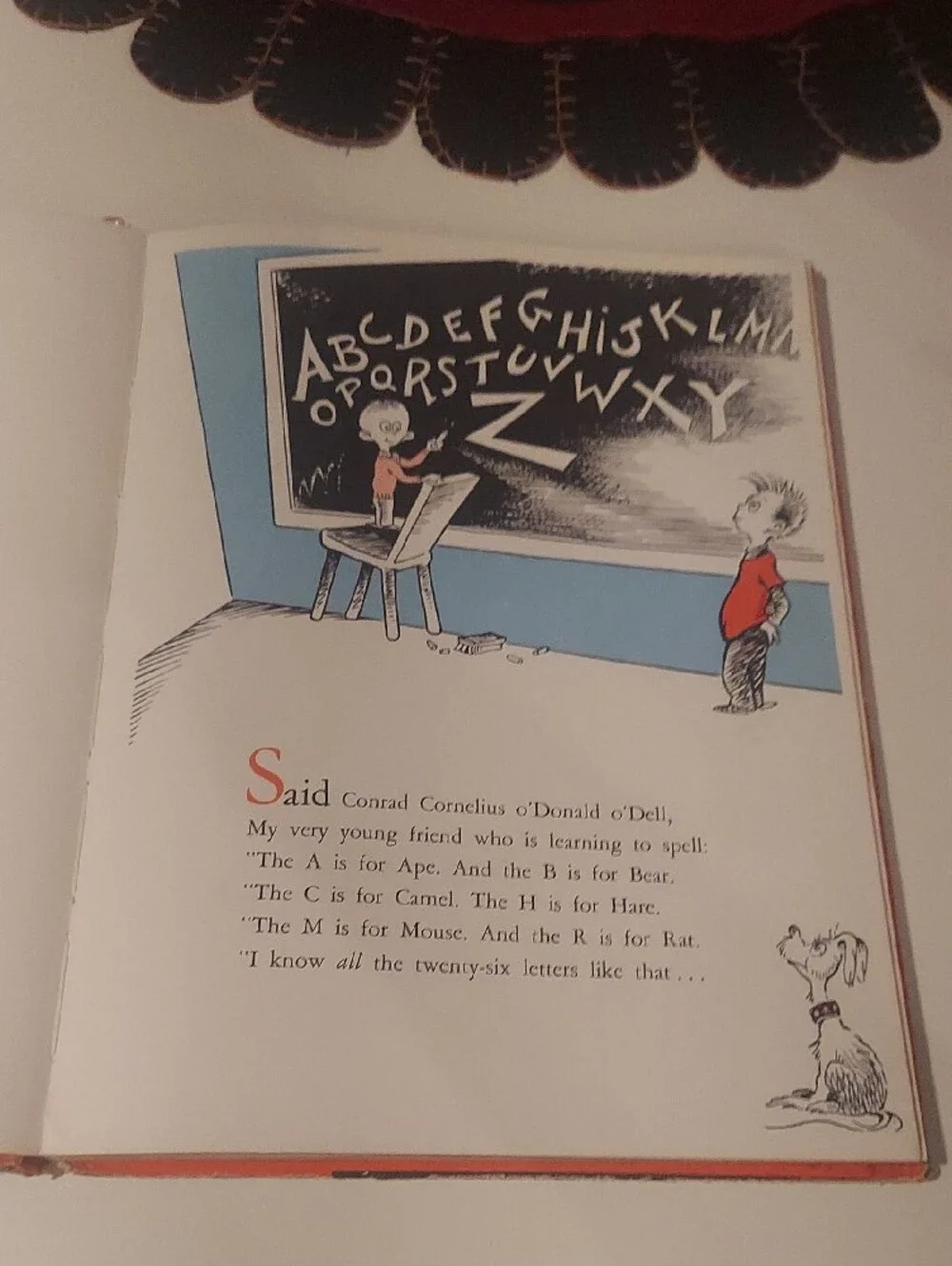 On Beyond Zebra! By Dr. Seuss - First Edition Hardcover Book